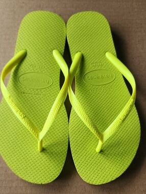 Havaianas Bright Lime Green Flip Flops